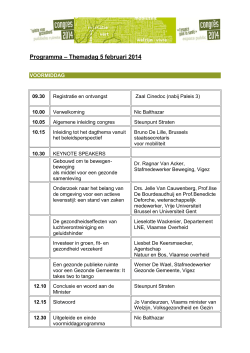 Programma – Themadag 5 februari 2014