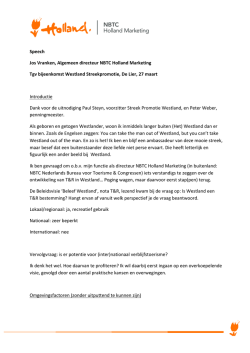 Download hier de speech - Streekpromotie Westland