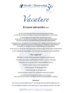 Ervaren uitvoerder(m/v)