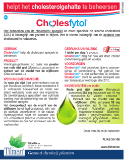 helpt het cholesterolgehalte te beheersen