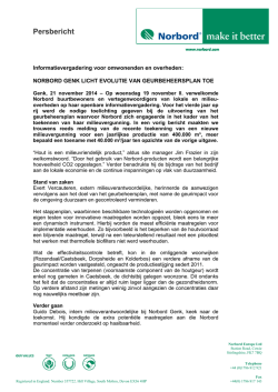 Persbericht 2014