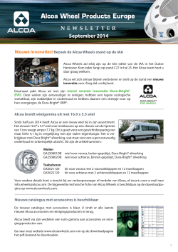 Newsletter September 2014 Dutch.indd