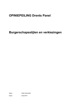 Rapportage burgerschapsstijlen - Provinciale Staten