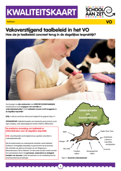 Vakoverstijgend taalbeleid in het VO