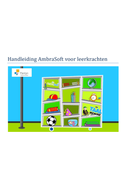 Handleiding AmbraSoft voor leerkrachten