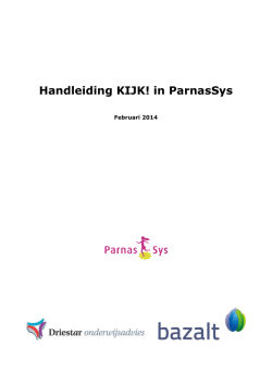 Handleiding KIJK! in ParnasSys
