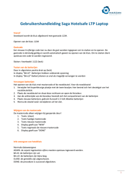 Handleiding Saga Hotelsafe LTP Laptop