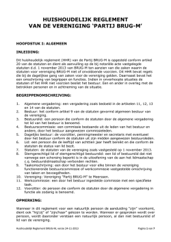 Huishoudelijk reglement BRUG