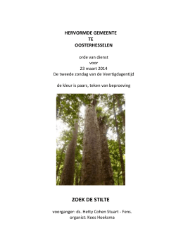ZOEK DE STILTE - Hervormde Gemeente te Oosterhesselen