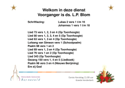 Liturgie/Liedblad 25/12 11.00 Goede Herderkerk