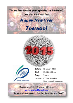 Happy New Year toernooi 2015