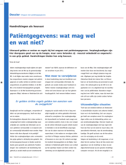 Patiëntgegevens: wat mag wel en wat niet?