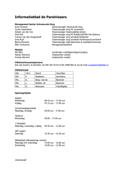 Informatieblad de Parelvissers