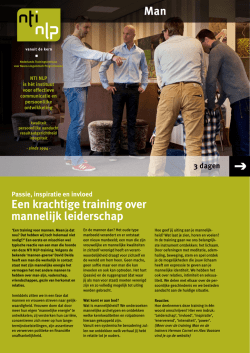 Een krachtige training over mannelijk leiderschap Man