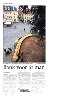 De Limburger, sept 2013 - Bank voor 61 man, Valkenburg