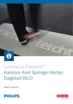 Luminous Carpets bij Dagblad BILD