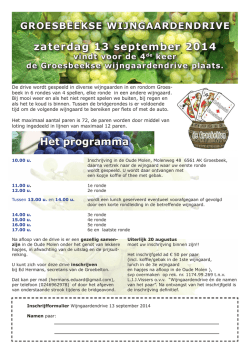Het programma zaterdag 13 september 2014 - NBB