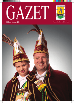 Editie Maart 2014 - Gazet - Wijkvereniging Dierdonk