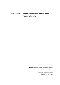 Validatieonderzoek van de Young Parenting Inventory