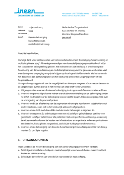 in een brief