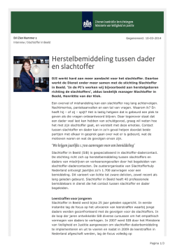 Herstelbemiddeling tussen dader en slachtoffer