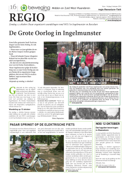 Themabladzijde Visie Roeselare 3 oktober 2014