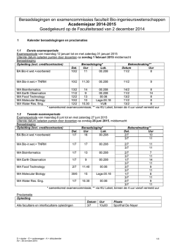 Bekendmaking examenresultaten