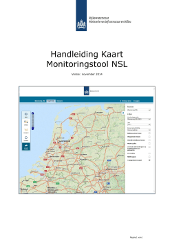 Handleiding Kaart Monitoring NSL