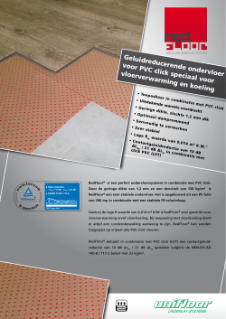 Redfloor ondervloer technische specificaties