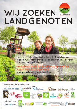 Investeer mee in landbouwgrond en word een