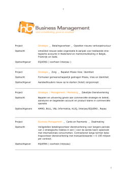 Projectoverzicht - HB Business Management