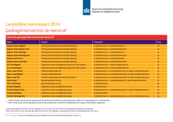 Landelijke menukaart 2014 - Raad voor de Kinderbescherming