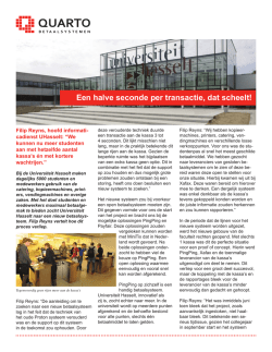 Een halve seconde per transactie, dat scheelt!