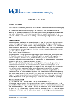 JAARVERSLAG 2013