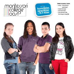 duidelijk met aandacht! - Montessori College Oost