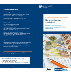Download de folder. - Postuniversitair Centrum KU Leuven Kulak