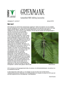 Grienmank januari 2014 - KNNV Vereniging voor Veldbiologie