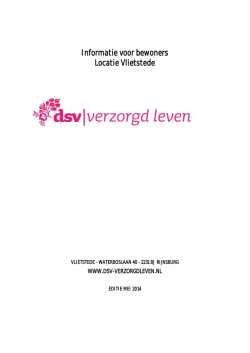 Informatiemap nieuwe bewoners Vlietstede - DSV