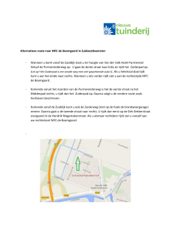Alternatieve route naar MFC de Boomgaard in Zuidoostbeemster