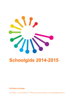 schoolgids 2014-2015 - Willem de Zwijgerschool