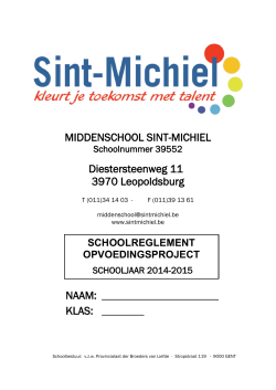 MIDDENSCHOOL SINT-MICHIEL Diestersteenweg 11 3970