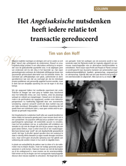 Het Angelsaksische nutsdenken hee iedere relatie tot