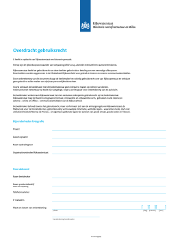 "Overdracht gebruiksrecht Rijkswaterstaat" PDF
