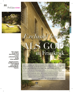 artikel Private Magazine - Grandes Villas de France