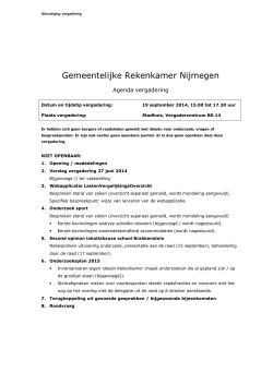 Agenda - Gemeente Nijmegen