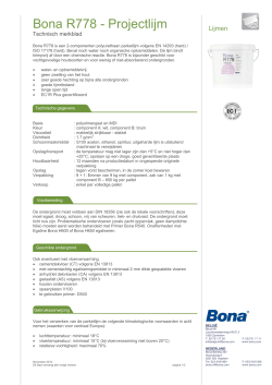 Bona R778 productinformatieblad