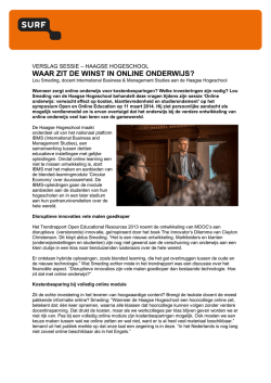 Good practice Waar zit de winst in online onderwijs?