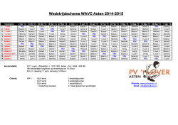 Wedstrijdschema WAVC Asten 2014-2015