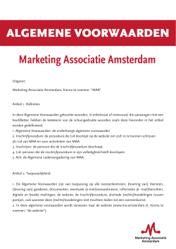 Algemene voorwaarden_MAA - Marketing Associatie Amsterdam