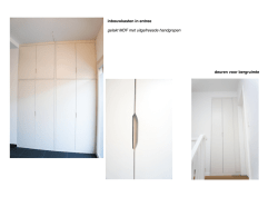 inbouwkasten in entree gelakt MDF met uitgefreesde